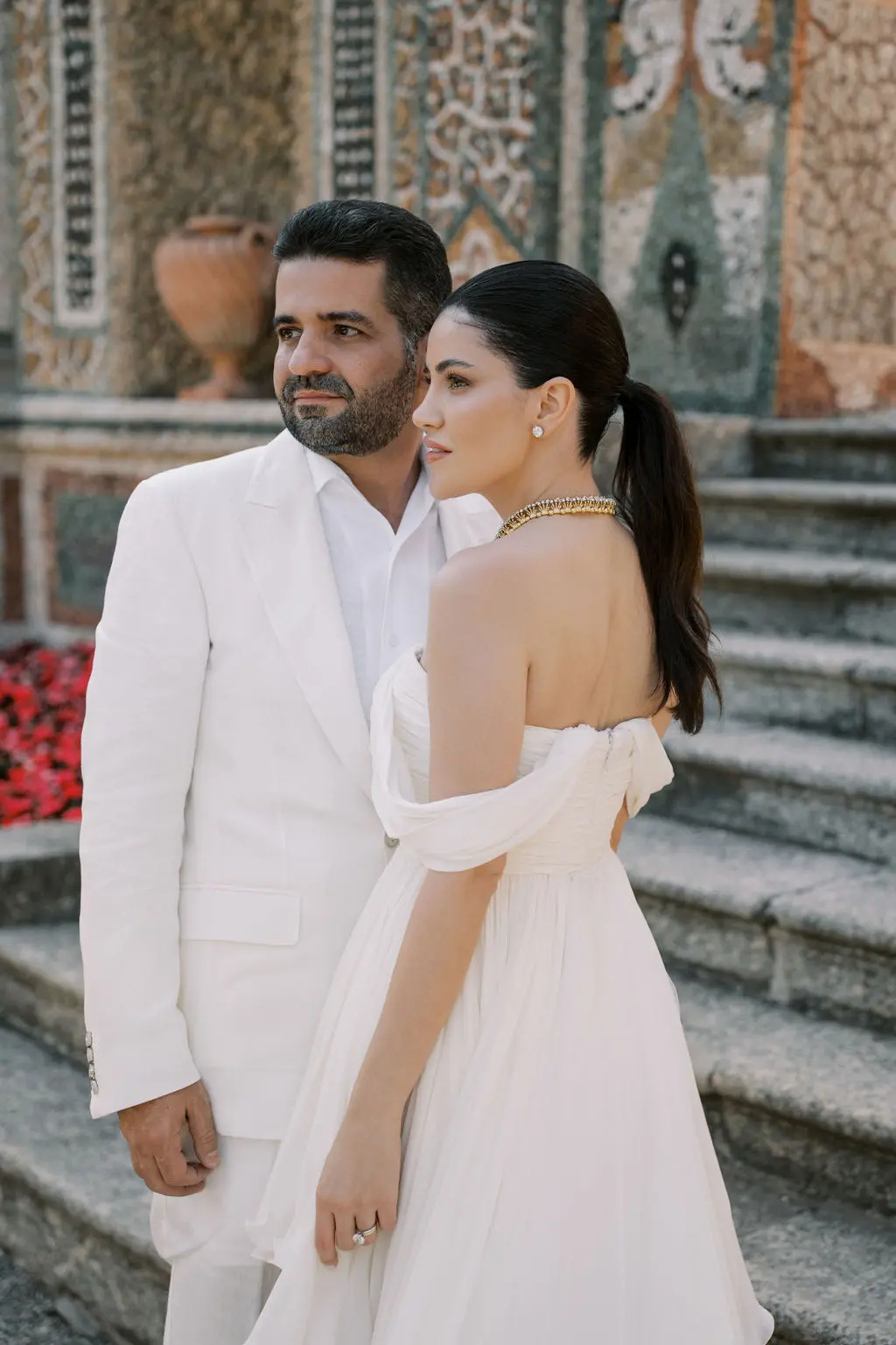 Bruna and Manoel, Villa Erba white party photograph 2